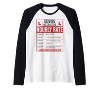 Funny Driving Instructor Outfit Idea for Men Learn to Drive Raglan Baseball Tee