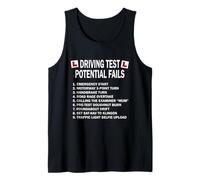 Funny Driving Test Checklist - Exam Fails Road Safety Tank Top