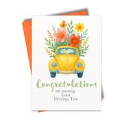 Funny Driving Test Congratulations Card for Him or Her, New Driver Celebration Card, Passed Licence Greeting DRIVE10