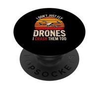 Funny Drone Pilot Humor Drone Crashes RC Flying PopSockets Adhesive PopGrip