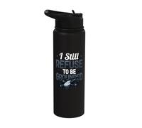 Funny Drone Pilot I Still Refuse to Be Grounded Quadcopter Stainless Steel Insulated Water Bottle