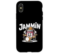 Funny Drummer Jammin Drum Kit Comedy Vibe Case for iPhone X/XS