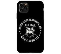 Funny Drummer Never Underestimate Old Man Drum Set Music Case for iPhone 11 Pro Max