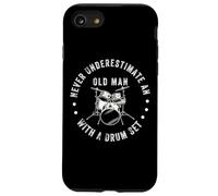 Funny Drummer Never Underestimate Old Man Drum Set Music Case for iPhone SE (2020) / 7/8