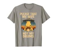 Funny Drummer UFO Alien Please Take My Wife Not My Drums T-Shirt