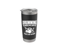 Funny Drumming Makes Me Happy People Not So Much Design Stainless Steel Insulated Tumbler