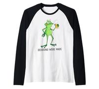 Funny Drunk Frog Decisions were Made St Patricks Raglan Baseball Tee