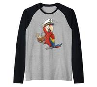 Funny Drunk Parrot Captain Cruise Drinking Raglan Baseball Tee