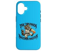 Funny Drunk Raccoon Master Karate Case for iPhone 16