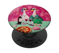 Funny Duck Dinner Animal Silly Goose Whimsical Summer PopSockets Adhesive PopGrip