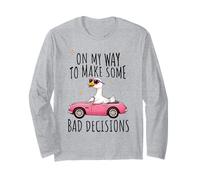Funny Duck Driving Shirt On My Way To Make Bad Decisions Fun Long Sleeve T-Shirt