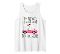 Funny Duck Driving Shirt On My Way To Make Bad Decisions Fun Tank Top