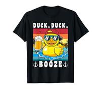 Funny Duck Duck Booze Cruise Duck Drinking Beer T-Shirt