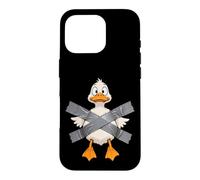 Funny Duck Duct Tape Cartoon Animal Pun Case for iPhone 16 Pro
