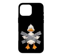 Funny Duck Duct Tape Cartoon Animal Pun Case for iPhone 16 Pro Max