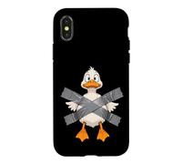 Funny Duck Duct Tape Cartoon Animal Pun Case for iPhone X/XS