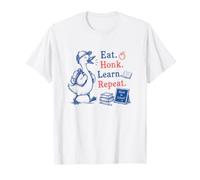 Funny Duck Eat Honk Learn Repeat Back to School Teacher T-Shirt
