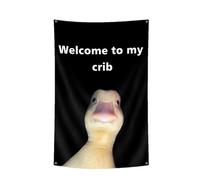 Funny Duck Flag - "Welcome To My Nativity" Banner With Tarifications | Hangable Dorm Wall Decor, Cute College Room Poster, Indoor Outdoor Bedroom Tapestry, Backdrop, Home Decoration