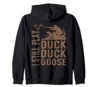 Funny Duck Hunting Hoodie for Men | Goose Hunter Gifts Zip Hoodie