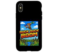 Funny Duck Hunting Pixel Art Retro Gamer 8-Bit Arcade Boom Case for iPhone X/XS