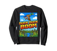 Funny Duck Hunting Pixel Art Retro Gamer 8-Bit Arcade Boom Sweatshirt