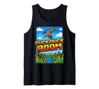 Funny Duck Hunting Pixel Art Retro Gamer 8-Bit Arcade Boom Tank Top