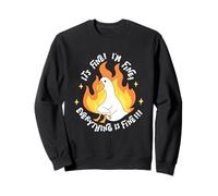 Funny Duck on Fire "It's Fine I'm Fine Everything Is Fine" Sweatshirt