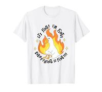 Funny Duck on Fire It's Fine I'm Fine Everything is Fine T-Shirt