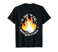 Funny Duck on Fire It's Fine I'm Fine Everything is Fine T-Shirt