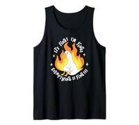 Funny Duck on Fire It's Fine I'm Fine Everything is Fine Tank Top