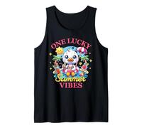 Funny Duck One Lucky Summer Vibes Retro Family Matching Tank Top