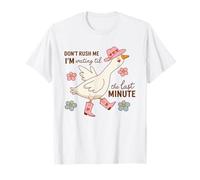 Funny Duck Shirt Procrastination Boots Hat Flowers Cute Farm T-Shirt