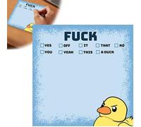 Funny Duck Sticky Notes, Funny Work Stickers for Adults, Funny Fuck Stationery Note Pads, Sticky Notes Fun, Hilarious Novelty Notepads Gag Gift for Coworkers, Office Supplies (A-1PCS)