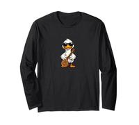 Funny Duck Wearing Sunglasses Playing Sitar Long Sleeve T-Shirt