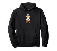 Funny Duck Wearing Sunglasses Playing Sitar Pullover Hoodie