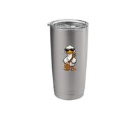 Funny Duck Wearing Sunglasses Playing Sitar Stainless Steel Insulated Tumbler