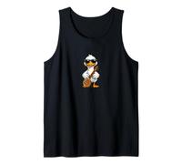 Funny Duck Wearing Sunglasses Playing Sitar Tank Top