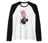 Funny Duck with Glasses Double Peace Sign Hipster Style Raglan Baseball Tee