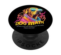 Funny Dumb Dog Math Humor for Pet Owners PopSockets Adhesive PopGrip