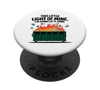 Funny Dumpster Fire Mug This Little Light Sarcastic Gift PopSockets Adhesive PopGrip