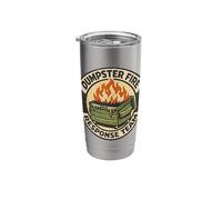 Funny Dumpster Fire Response Team Retro Vintage Stainless Steel Insulated Tumbler