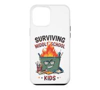 Funny Dumpster Fire Teacher Surviving Middle School Kids Case for iPhone 12 Pro Max