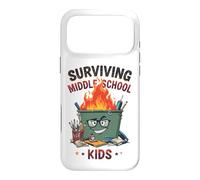 Funny Dumpster Fire Teacher Surviving Middle School Kids Case for iPhone 17 Pro Max