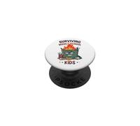 Funny Dumpster Fire Teacher Surviving Middle School Kids PopSockets Adhesive PopGrip