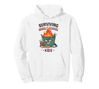Funny Dumpster Fire Teacher Surviving Middle School Kids Pullover Hoodie