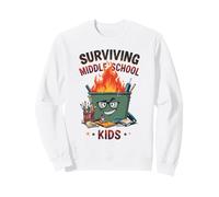 Funny Dumpster Fire Teacher Surviving Middle School Kids Sweatshirt