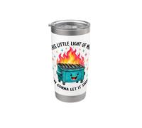 Funny Dumpster Fire This Little Light of Mine Meme Stainless Steel Insulated Tumbler