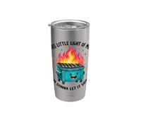 Funny Dumpster Fire This Little Light of Mine Meme Stainless Steel Insulated Tumbler