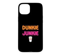 Funny Dunkie Junkie Coffee Love Funny Coffee Saying Case for iPhone 15 Plus