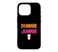 Funny Dunkie Junkie Coffee Love Funny Coffee Saying Case for iPhone 16 Pro